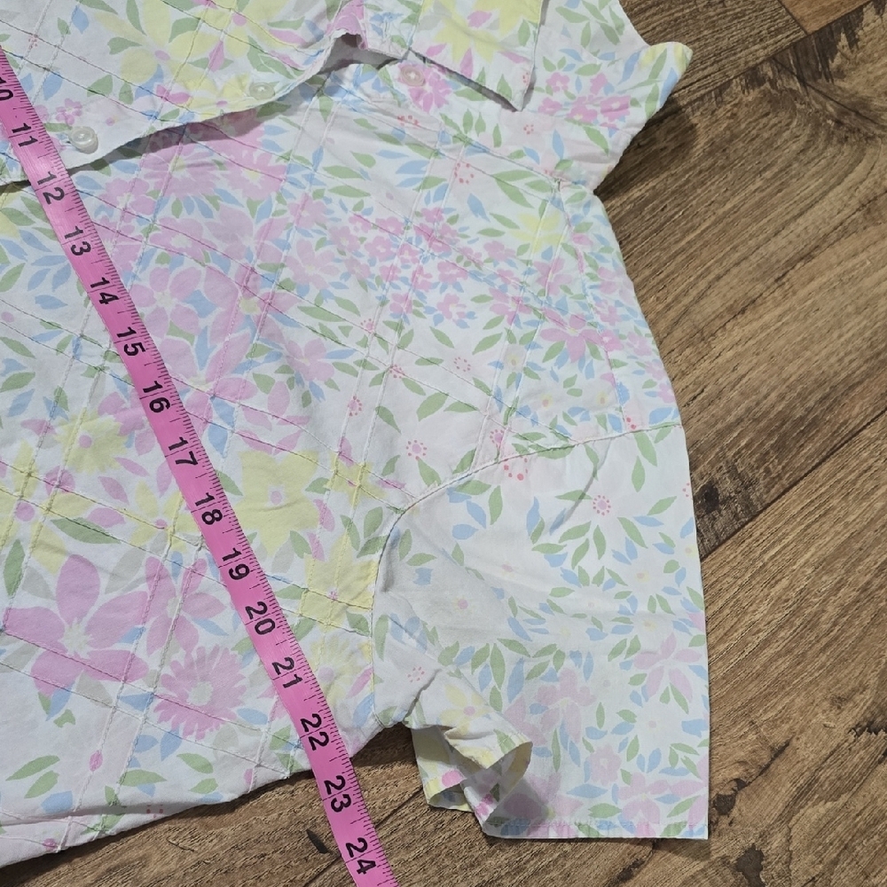 Source Unknown Women's Floral Button Down Shirt - Pink, Yellow, Green - Picture 7 of 8